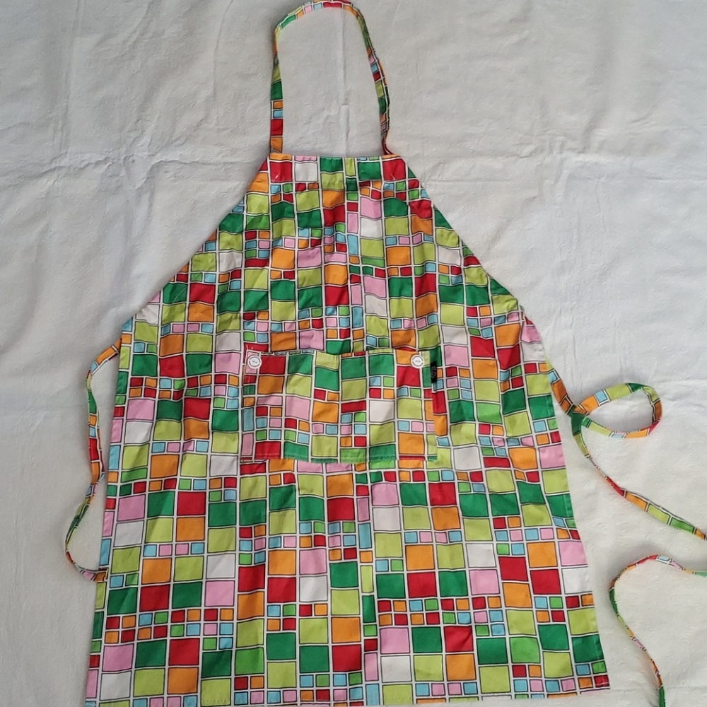 Two Lumps Of Sugar Multi-colored Squares Apron